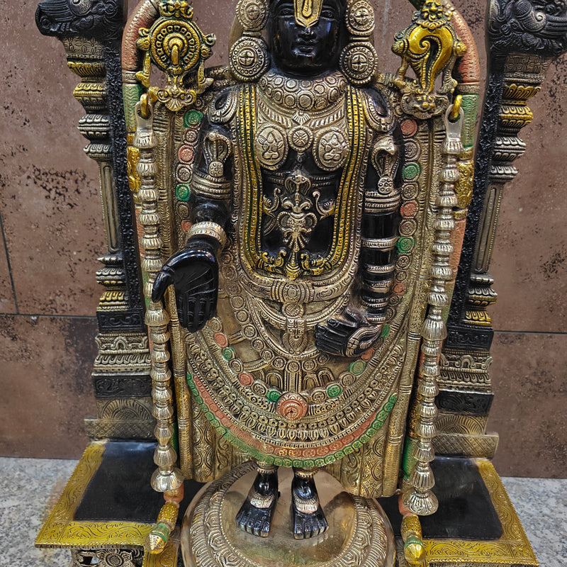 Brass Lord Tirupati Balaji Venkateshwara Swamy Idol 3 Feet