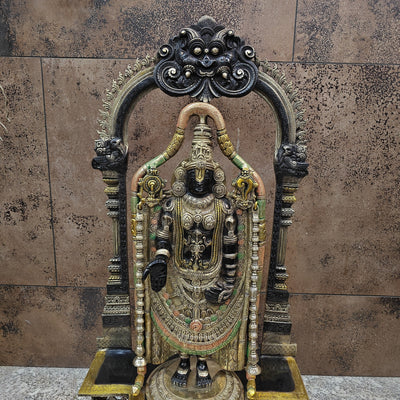 Brass Lord Tirupati Balaji Venkateshwara Swamy Idol 3 Feet