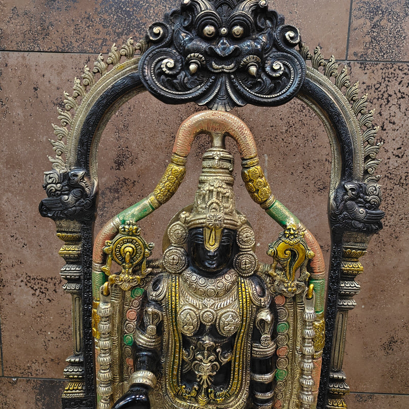 Brass Lord Tirupati Balaji Venkateshwara Swamy Idol 3 Feet