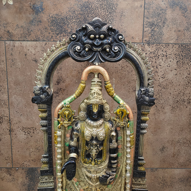 Brass Lord Tirupati Balaji Venkateshwara Swamy Idol 3 Feet