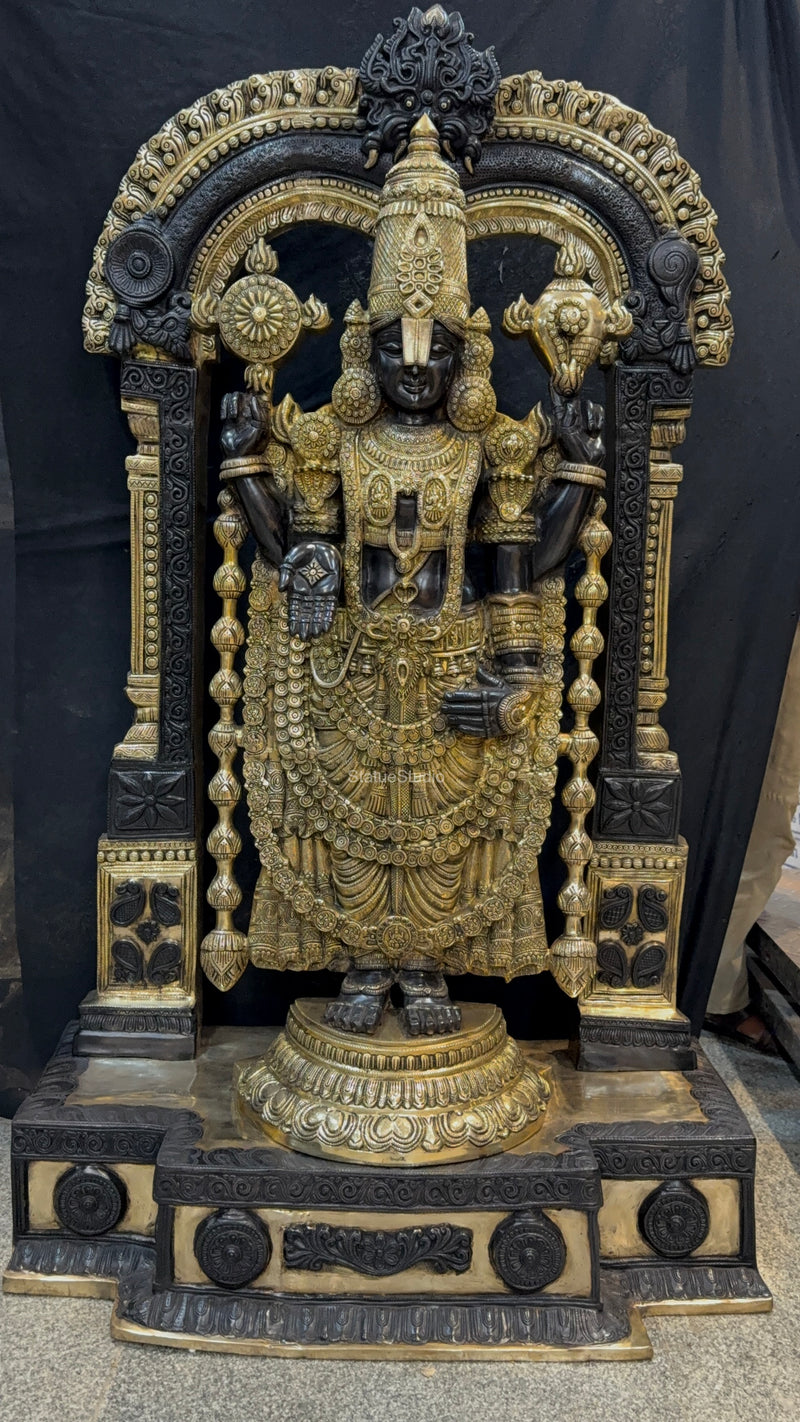 Brass Tirupathi Balaji Idol Large Size 5 Feet