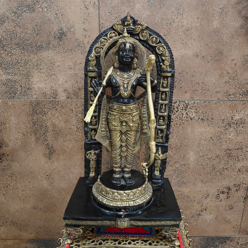 Brass Ram Lalla Statue Antique Finish 2 Feet