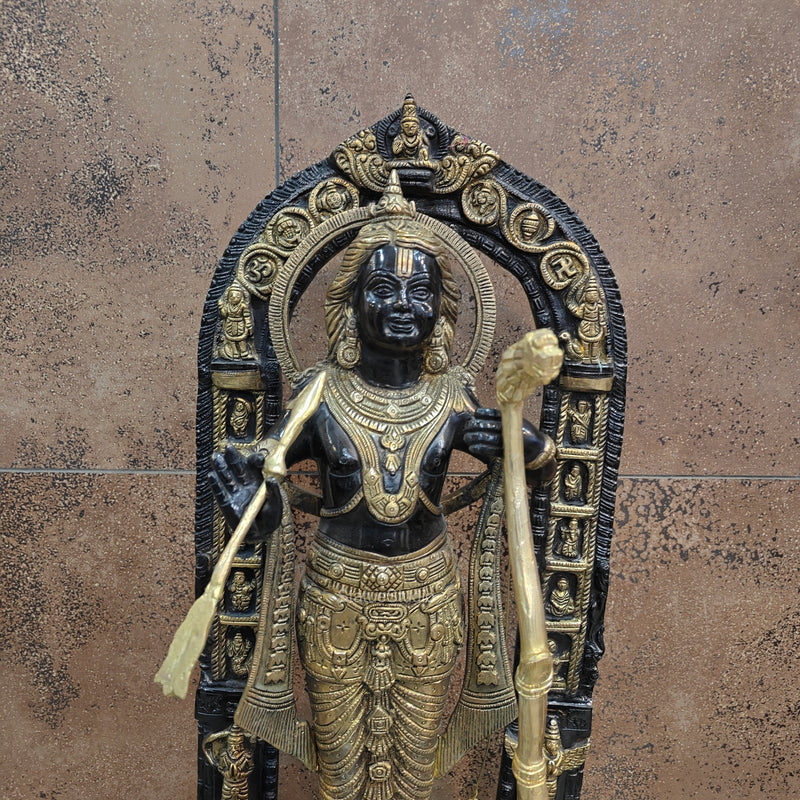 Brass Ram Lalla Statue Antique Finish 2 Feet