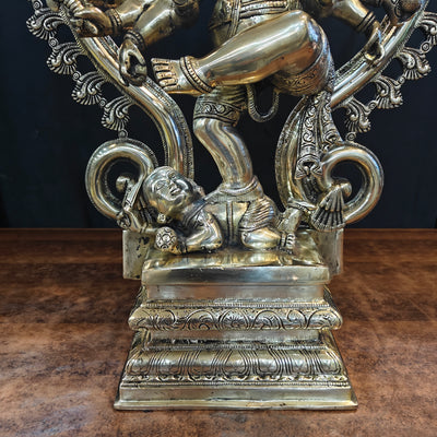 Brass Large Tandav Ganesha Statue 21 Inch