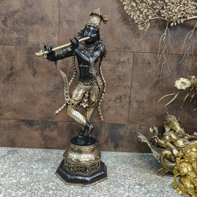 Superfine Handcrafted Krishna Statue 45 Inch