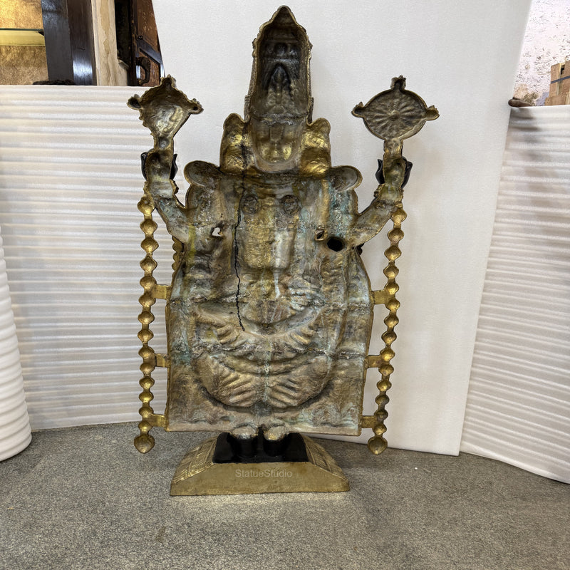 Brass Large Tirupati Balaji Statue Antique Finish For Home Decor 6 Feet