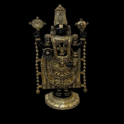 Brass Large Tirupati Balaji Statue Antique Finish For Home Decor 6 Feet