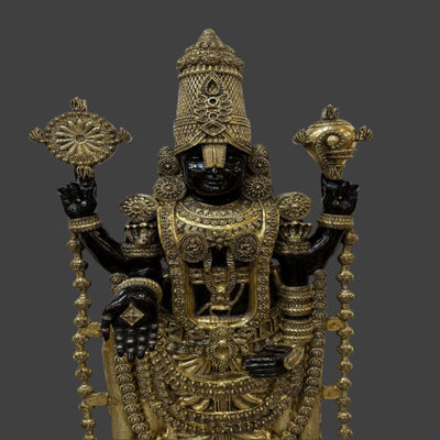 Brass Large Tirupati Balaji Statue Antique Finish For Home Decor 6 Feet