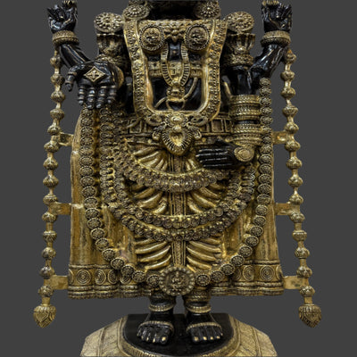 Brass Large Tirupati Balaji Statue Antique Finish For Home Decor 6 Feet