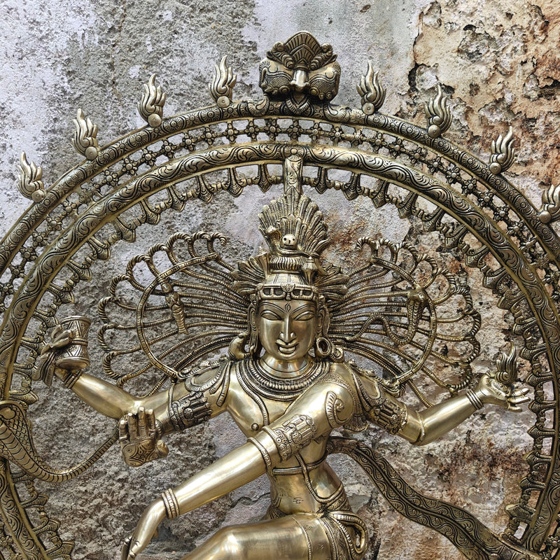 Brass Large Nataraja Statue For Home Decor 4 Feet