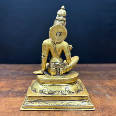 Brass Seated Parvati Uma Devi Idol 14 Inches