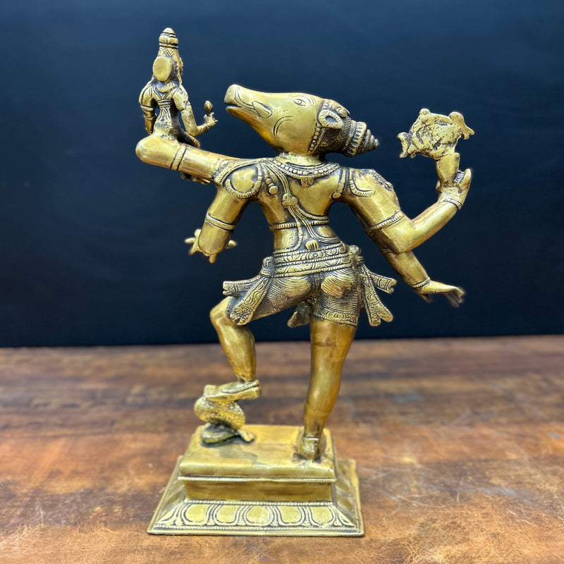 Brass Bhoovaraha swamy Varaha Lakshmi Statue 17 Inch