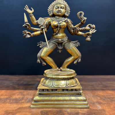 Brass Goddess Kali Mata Idol As Bhairavi 2 Feet