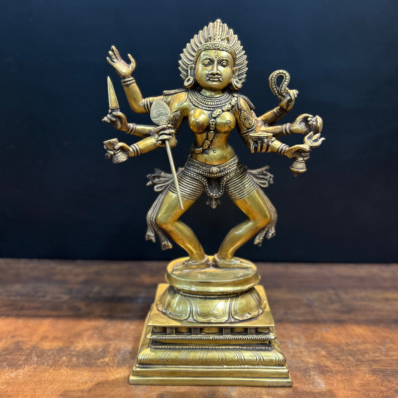 Brass Goddess Kali Mata Idol As Bhairavi 2 Feet