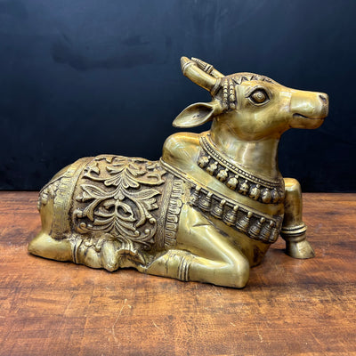 Brass Large Nandi Sculpture Divine Statue 20 inch