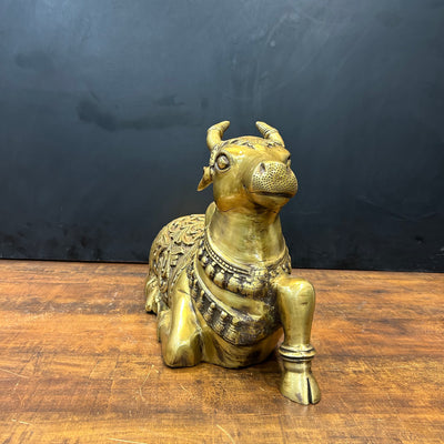 Brass Large Nandi Sculpture Divine Statue 20 inch