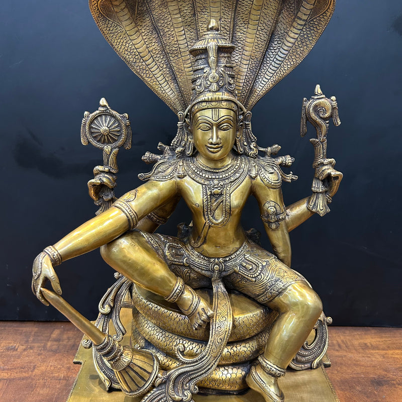 Brass Large Exclusive Vishnu Shri Hari Narayanan Idol 2.5 Feet