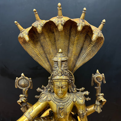 Brass Large Exclusive Vishnu Shri Hari Narayanan Idol 2.5 Feet