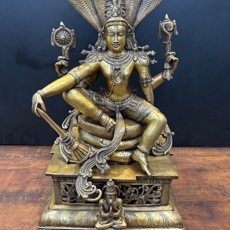 Brass Large Exclusive Vishnu Shri Hari Narayanan Idol 2.5 Feet