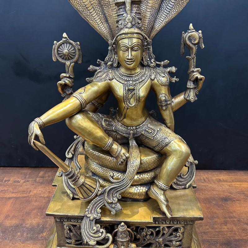 Brass Large Exclusive Vishnu Shri Hari Narayanan Idol 2.5 Feet