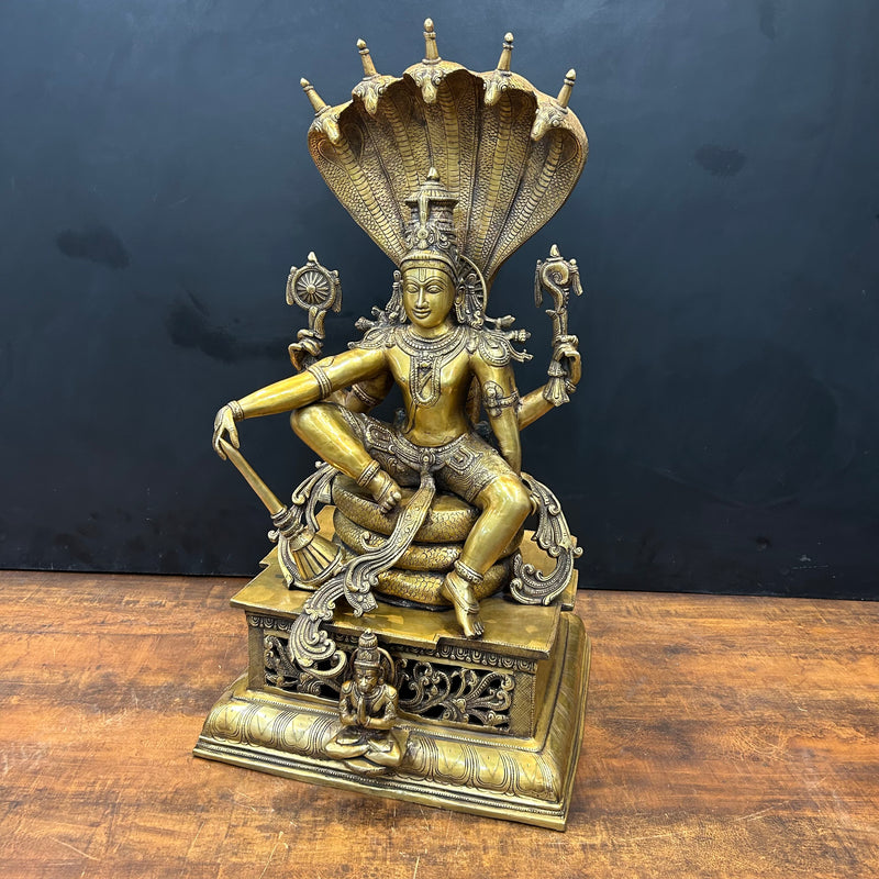 Brass Large Exclusive Vishnu Shri Hari Narayanan Idol 2.5 Feet