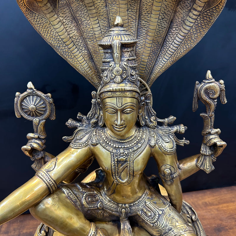 Brass Large Exclusive Vishnu Shri Hari Narayanan Idol 2.5 Feet