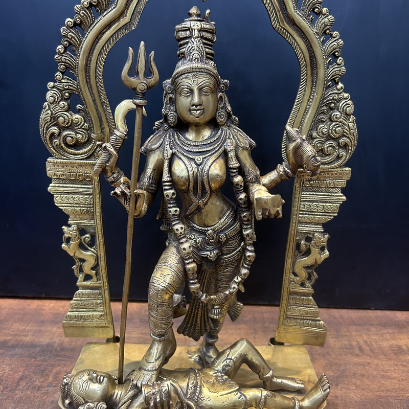 Brass Goddess Large Kali Statue 21 Inch