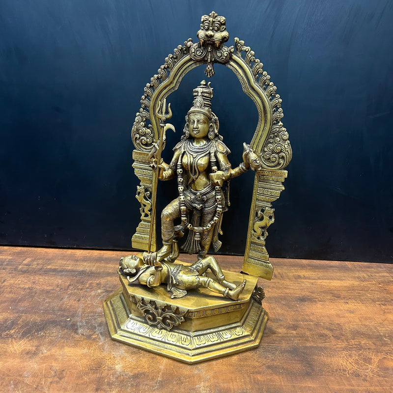 Brass Goddess Large Kali Statue 21 Inch