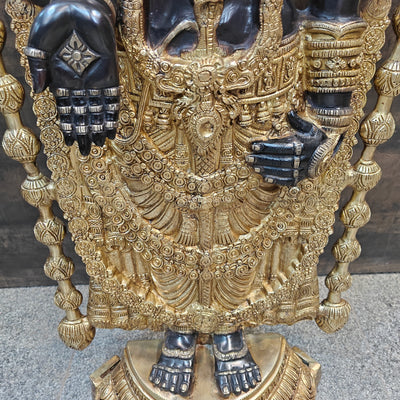 Brass Lord Tirupathi Balaji Idol Antique Finish 4 Feet