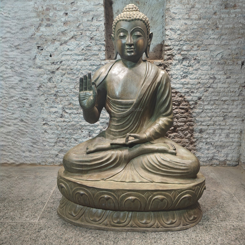 Brass Very Large Blessing Buddha Statue For Home Garden Decor 6 Feet