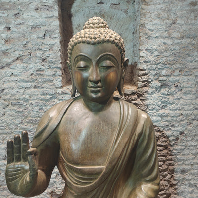 Brass Very Large Blessing Buddha Statue For Home Garden Decor 6 Feet