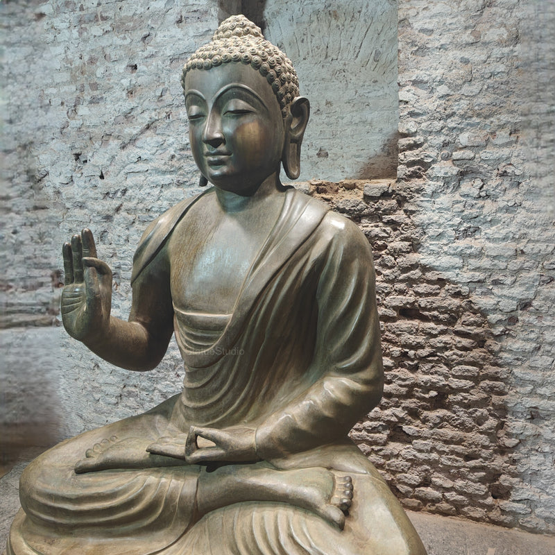 Brass Very Large Blessing Buddha Statue For Home Garden Decor 6 Feet