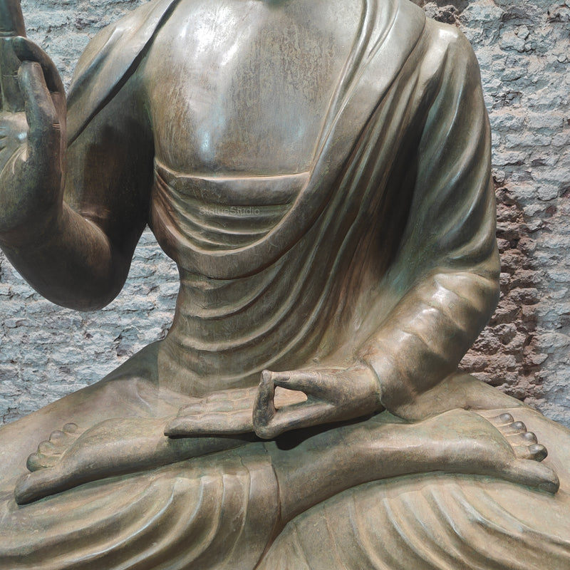 Brass Very Large Blessing Buddha Statue For Home Garden Decor 6 Feet