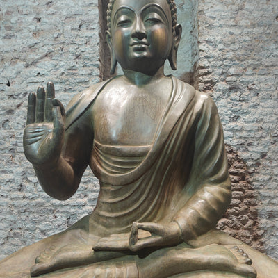 Brass Very Large Blessing Buddha Statue For Home Garden Decor 6 Feet