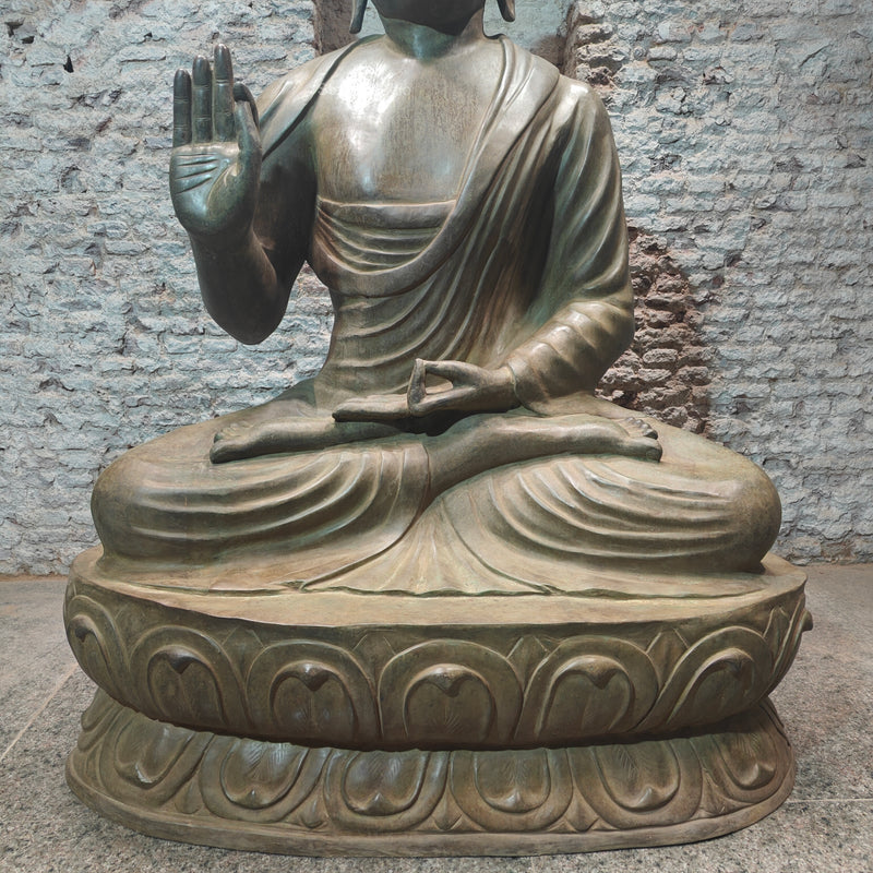 Brass Very Large Blessing Buddha Statue For Home Garden Decor 6 Feet