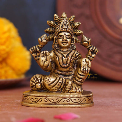 Brass Goddess Lakshmi Idol 3 Inch 462554