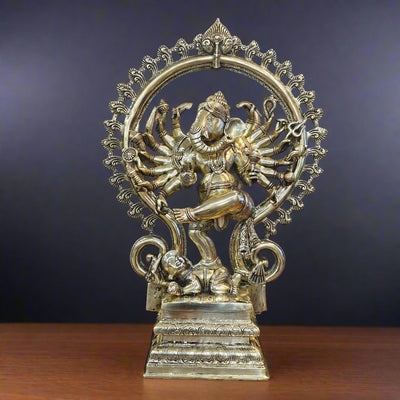 Brass Large Tandav Ganesha Statue 21 Inch 463198