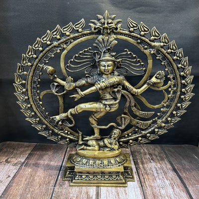 Brass Nataraja Statue Dancing Shiva Idol For Home Decor Showpiece 2 Feet  - 463110