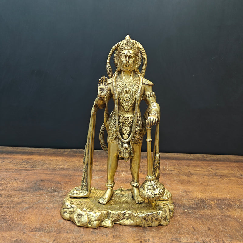 Brass Standing Hanuman Statue 17 Inch 463257