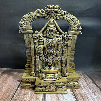 Brass Tirupathi Balaji Statue Antique Finish For Home Decor 19" - 463092
