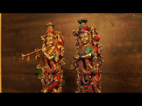 Brass Radha Krishna Idol Home Garden Décor Temple Décorative Gift Showpiece 20"