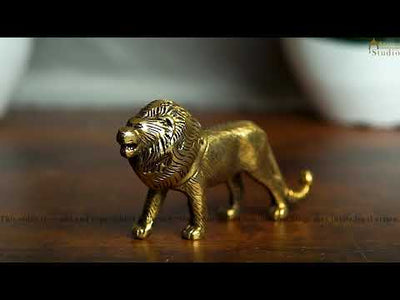 Brass Antique Mini Lion Showpieces For Home Office Table Décor Gift