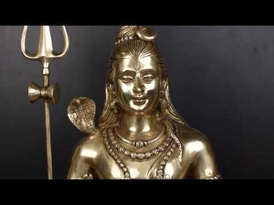 Brass Large Shankar Bhagwan Bhole Nath Idol For Home Mandir Decor 2 Feet