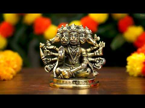 Brass Small Fine Panchmukhi Hanuman For Home Temple Pooja Décor Gift Idol