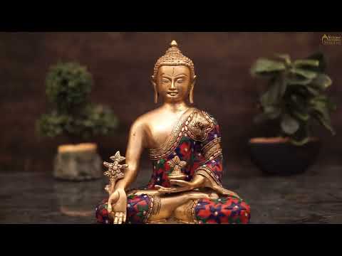 Brass Medicine Buddha Statue Home Office Garden Décor Corporate Gift Showpiece Idol 10"