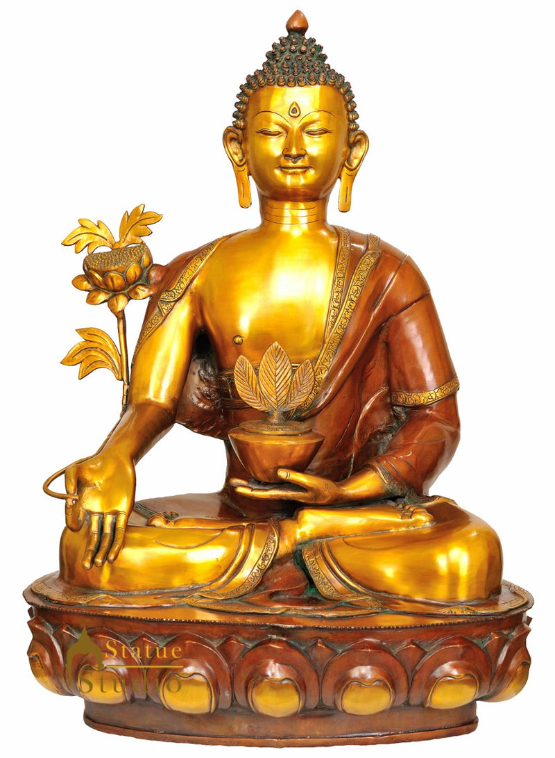 Large Size Vintage Home Garden Décor Medicine Buddha Big Statue 3 Feet