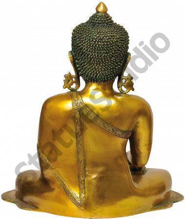 Antique Glossy Home Garden Décor Buddha Exclusive Masterpiece Statue 1.5 Feet
