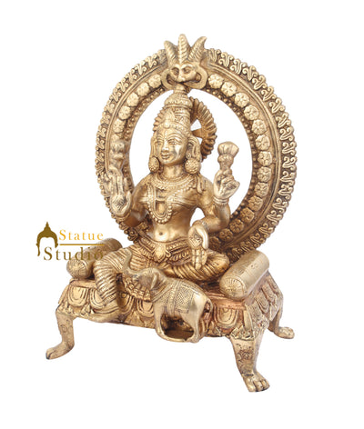 Indian Hindu Goddess Laxmi Murti Lakshmi Statue Sitting Vastu Décor Gift 15"