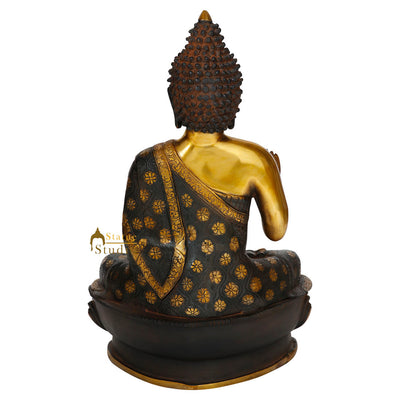 Antique Gold Finish Blessing Bodhisatva Feng Shui Vastu Décor Buddha Statue 23"