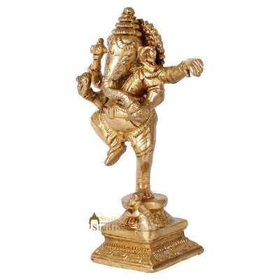 Small Lucky Dancing Ganesha Corporate Diwali Gift Idol Murti Décor Statue 6"